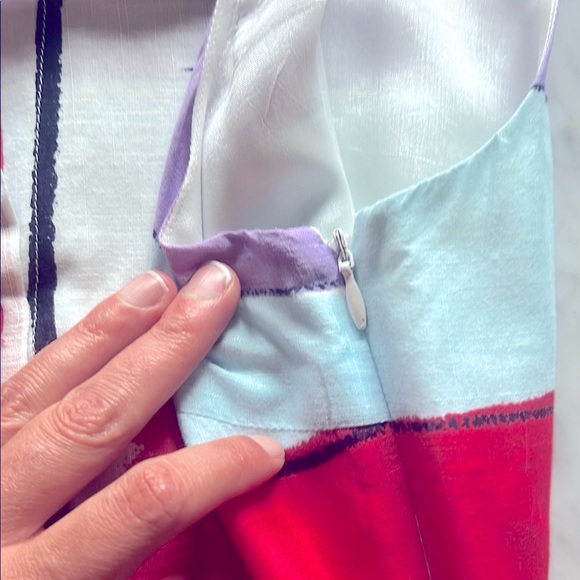 Anthropologie by Floreat Chromatic Canvas Colorful Striped Shirt Dress 14 - Picture 10 of 11